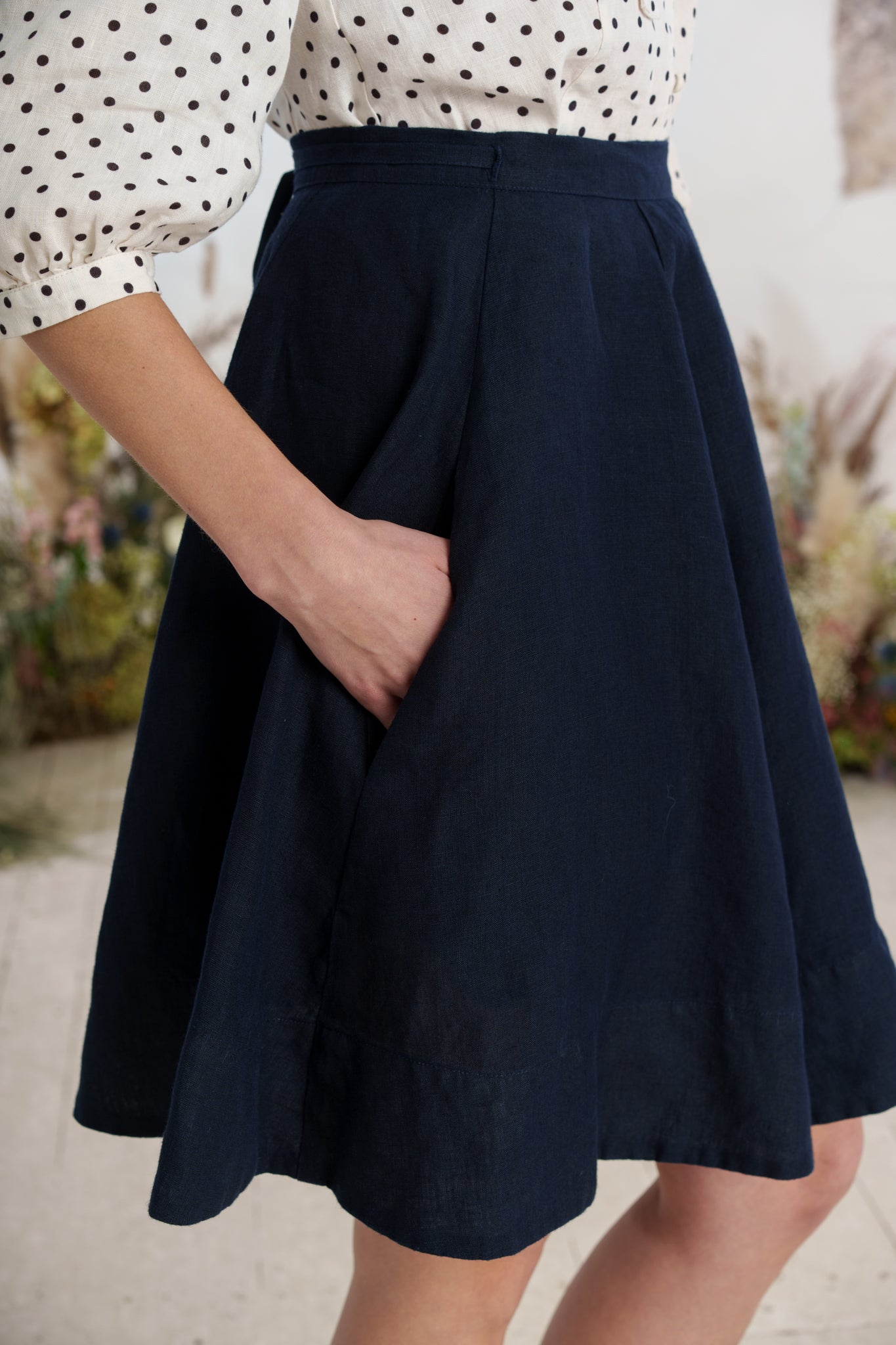 Mini Wrap Skirt, Night Navy
#color_night-navy