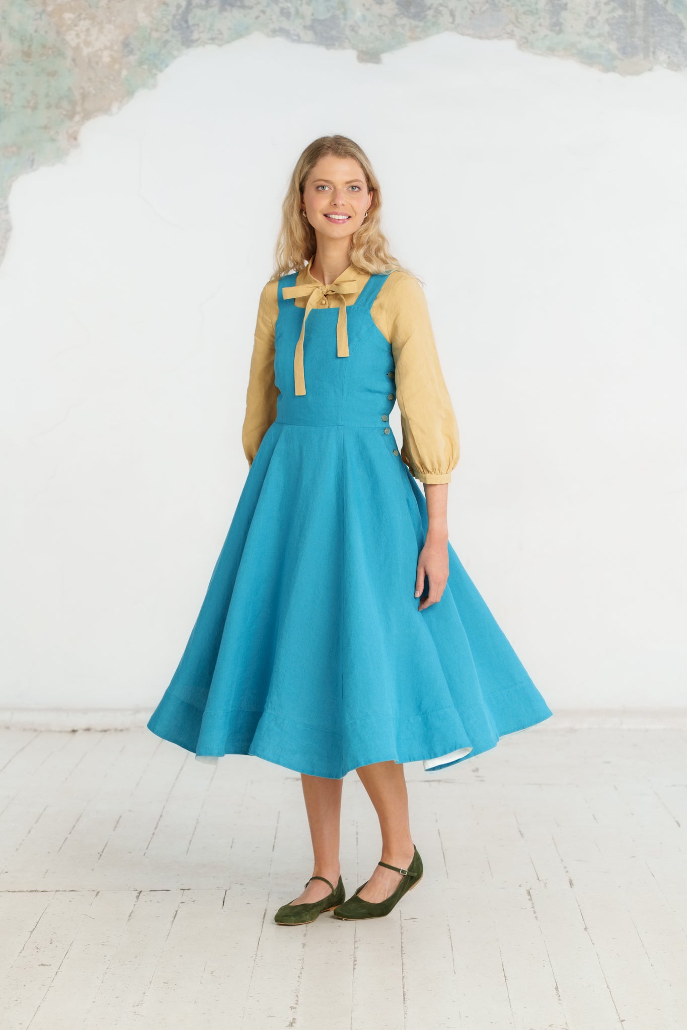 Pinafore Dress, Sleeveless, Hawaiian Ocean
#color_hawaiian-ocean