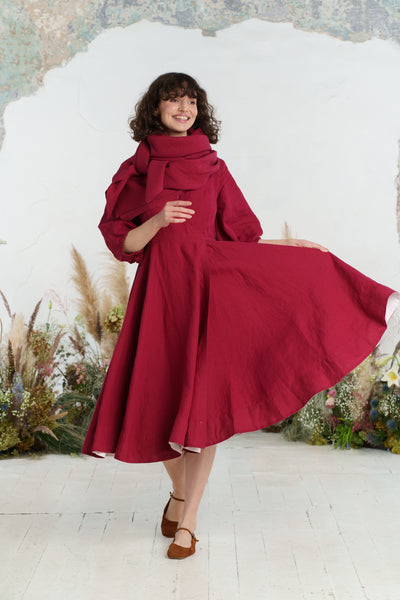 Palisandra Scarf, Marsala Red
#color_marsala-red