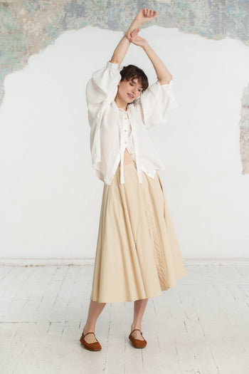 Petticoat Skirt, Wrap, Beige#color_beige