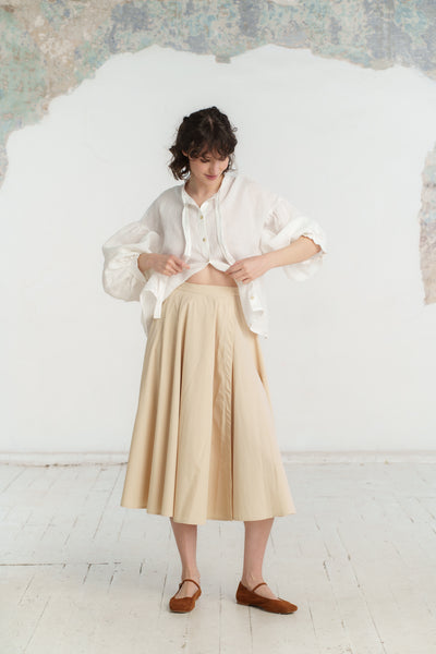 Petticoat Skirt, Wrap, Beige#color_beige