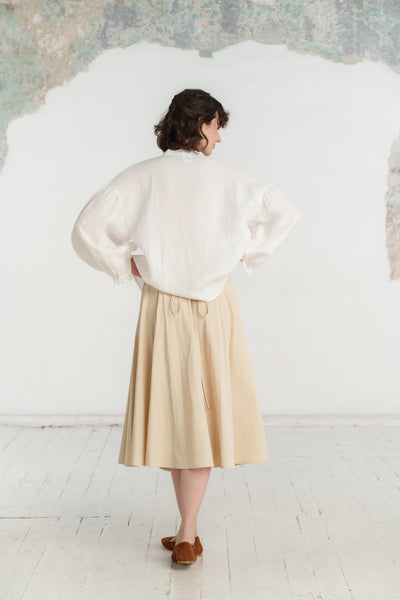 Petticoat Skirt, Wrap, Beige#color_beige