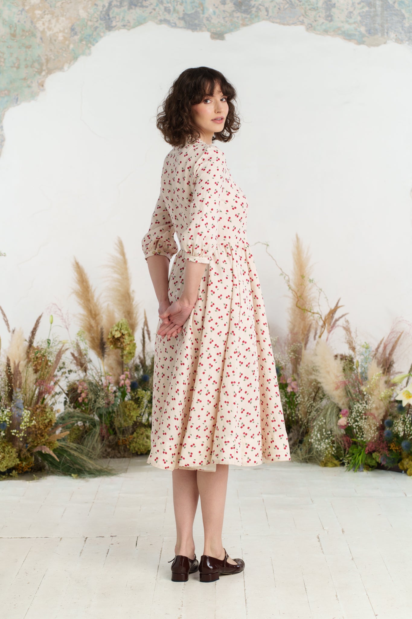 Ophelia Dress, 3/4 Sleeve, Mon Chéri
#color_mon-cheri