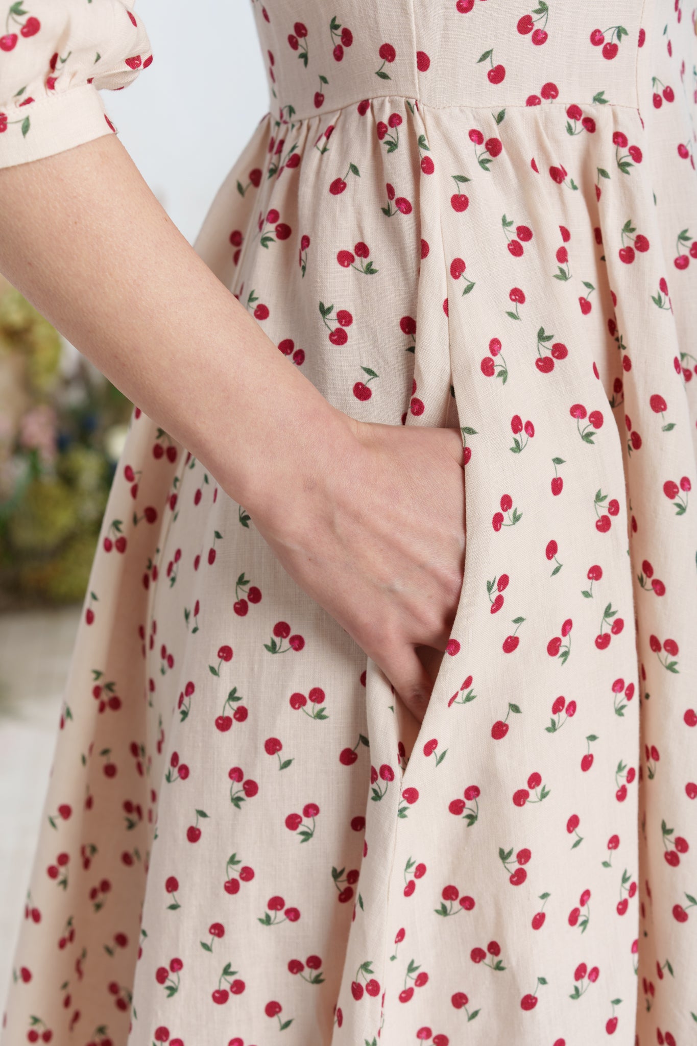 Ophelia Dress, 3/4 Sleeve, Mon Chéri
#color_mon-cheri
