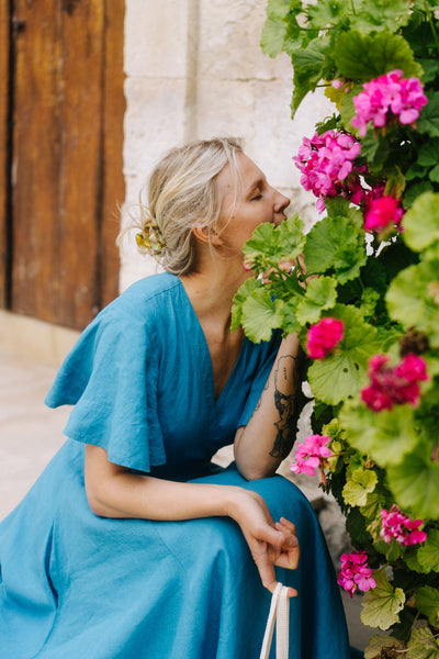 Wrap Dress, Butterfly Sleeve, Hawaiian Ocean
#color_hawaiian-ocean