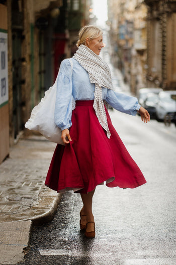 Classic Skirt, Marsala Red
#color_marsala-red