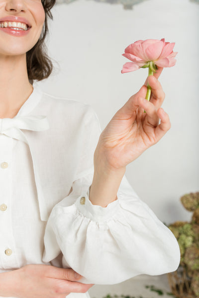 Clementine Shirt, White Magnolia