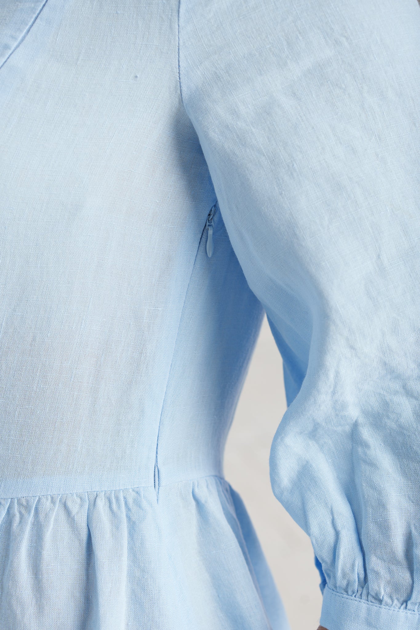 Jasmine Nursing Dress, 3/4 Sleeve, Skye Blue