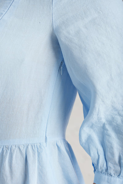 Jasmine Nursing Dress, 3/4 Sleeve, Skye Blue