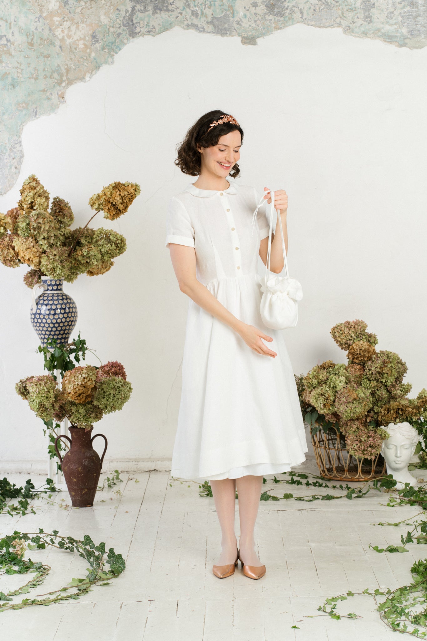Flower Bag, White Magnolia