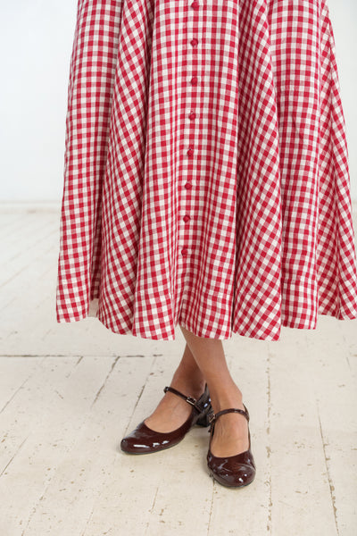 Evelyn Skirt, Red Gingham #color_red-gingham