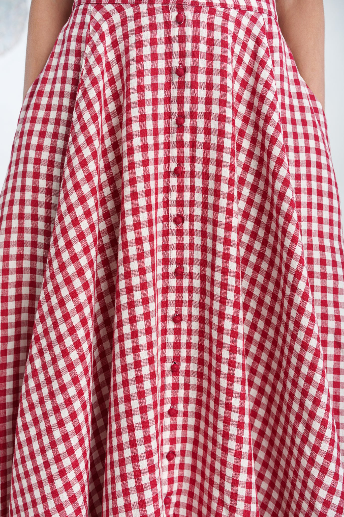 Evelyn Skirt, Red Gingham #color_red-gingham