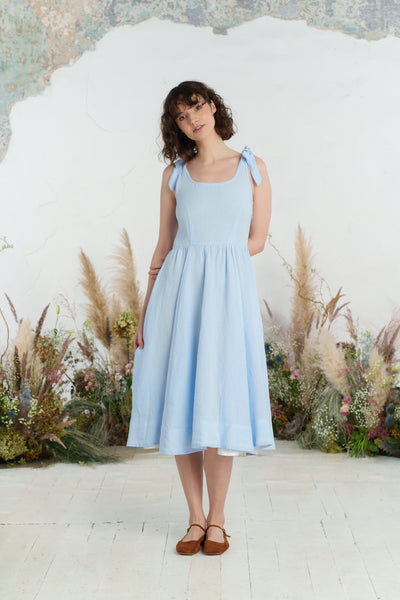 Amelia Dress, Sleeveless, Skye Blue
#color_skye-blue
