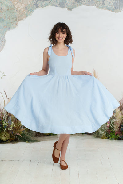 Amelia Dress, Sleeveless, Skye Blue
#color_skye-blue