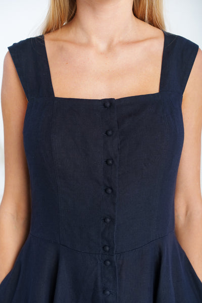 Underhill Dress, Sleeveless, Night Navy#color_night-navy