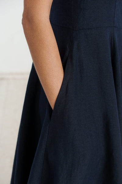 Underhill Dress, Sleeveless, Night Navy#color_night-navy
