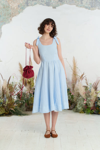 Amelia Dress, Sleeveless, Skye Blue
#color_skye-blue
