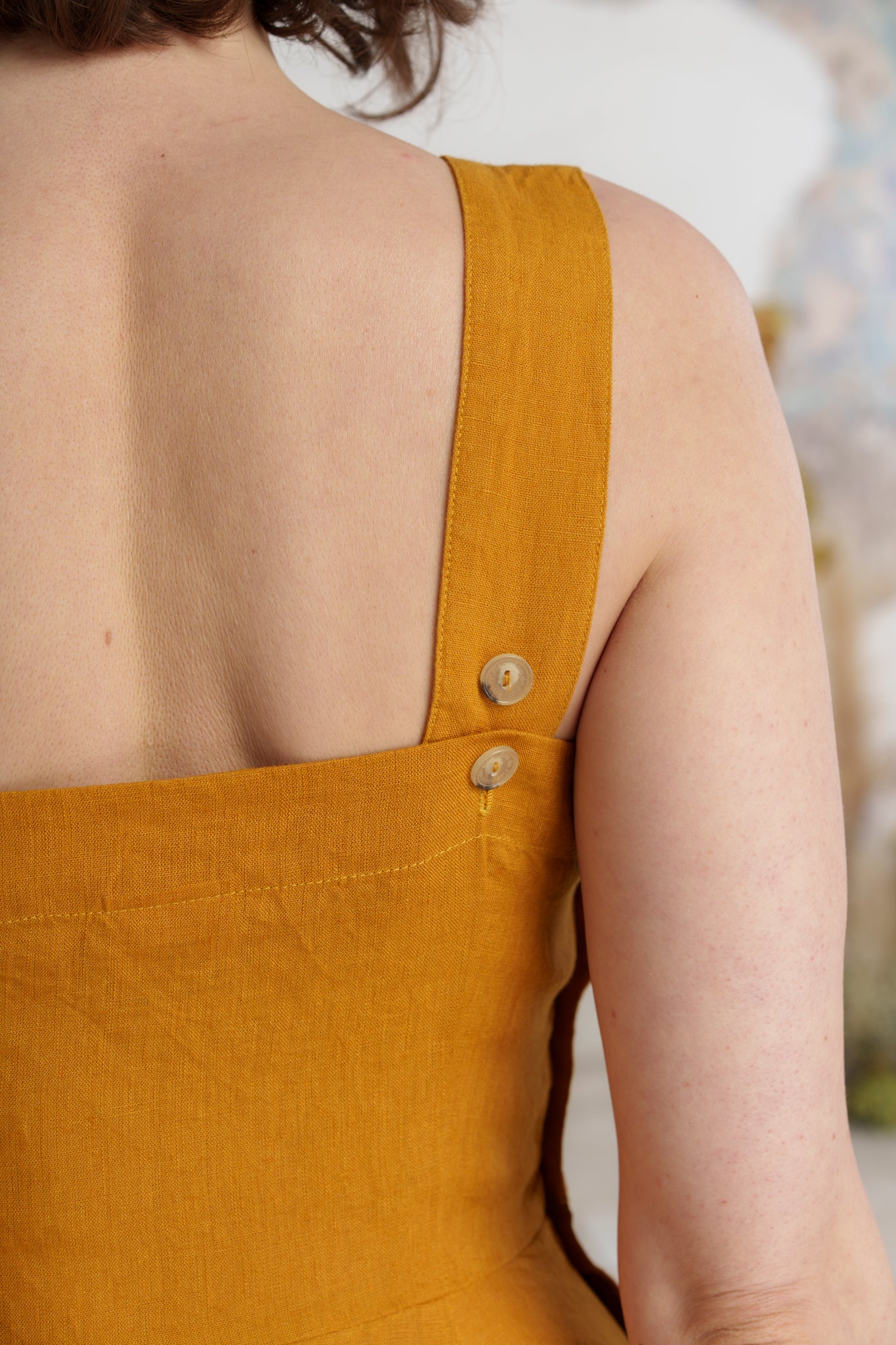 Pinafore Dress, Sleeveless, Marigold#color_marigold