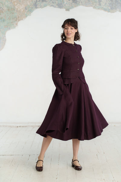 Elizabeth Mantel, Langarm, Twill-Leinen