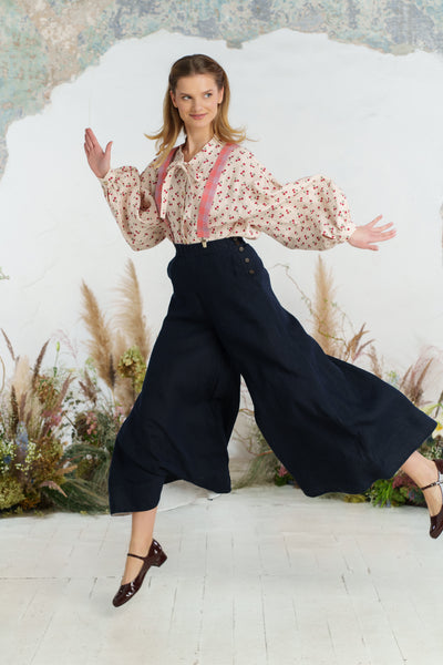 Maxi Catherine Trousers, Night Navy#color_night-navy