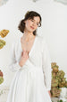 Wrap Dress, Long Sleeve, White Magnolia