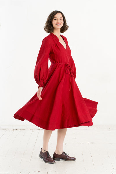 Darcy Dress, Long Sleeve, Red Poppy#color_red-poppy