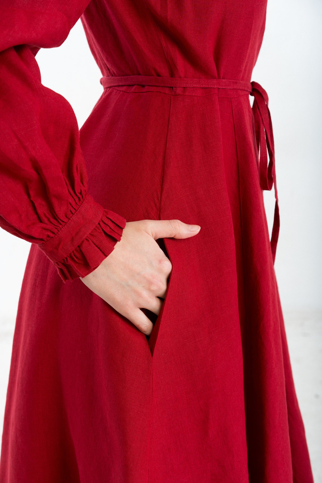 Darcy Dress, Long Sleeve, Red Poppy#color_red-poppy