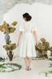 Wrap Dress, Butterfly Sleeve, White Magnolia