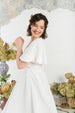 Wrap Dress, Butterfly Sleeve, White Magnolia