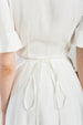 Wrap Dress, Butterfly Sleeve, White Magnolia
