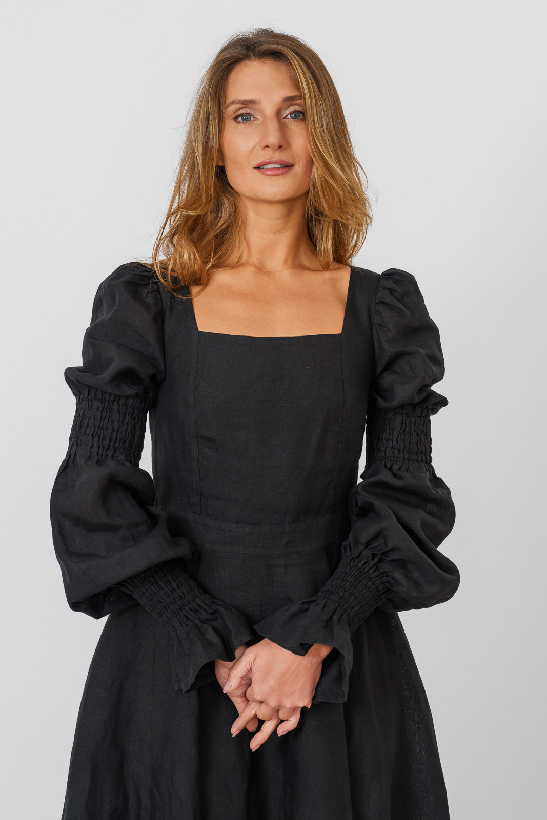 Briar Dress, Long Sleeve, Black Pansy
#color_black-pansy