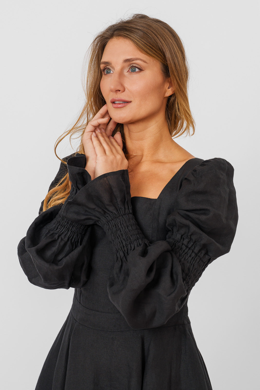 Briar Dress, Long Sleeve, Black Pansy
#color_black-pansy