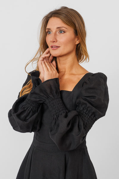 Briar Dress, Long Sleeve, Black Pansy
#color_black-pansy