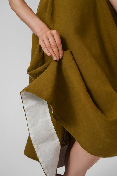 Pinafore Dress, Sleeveless, Moss Green
