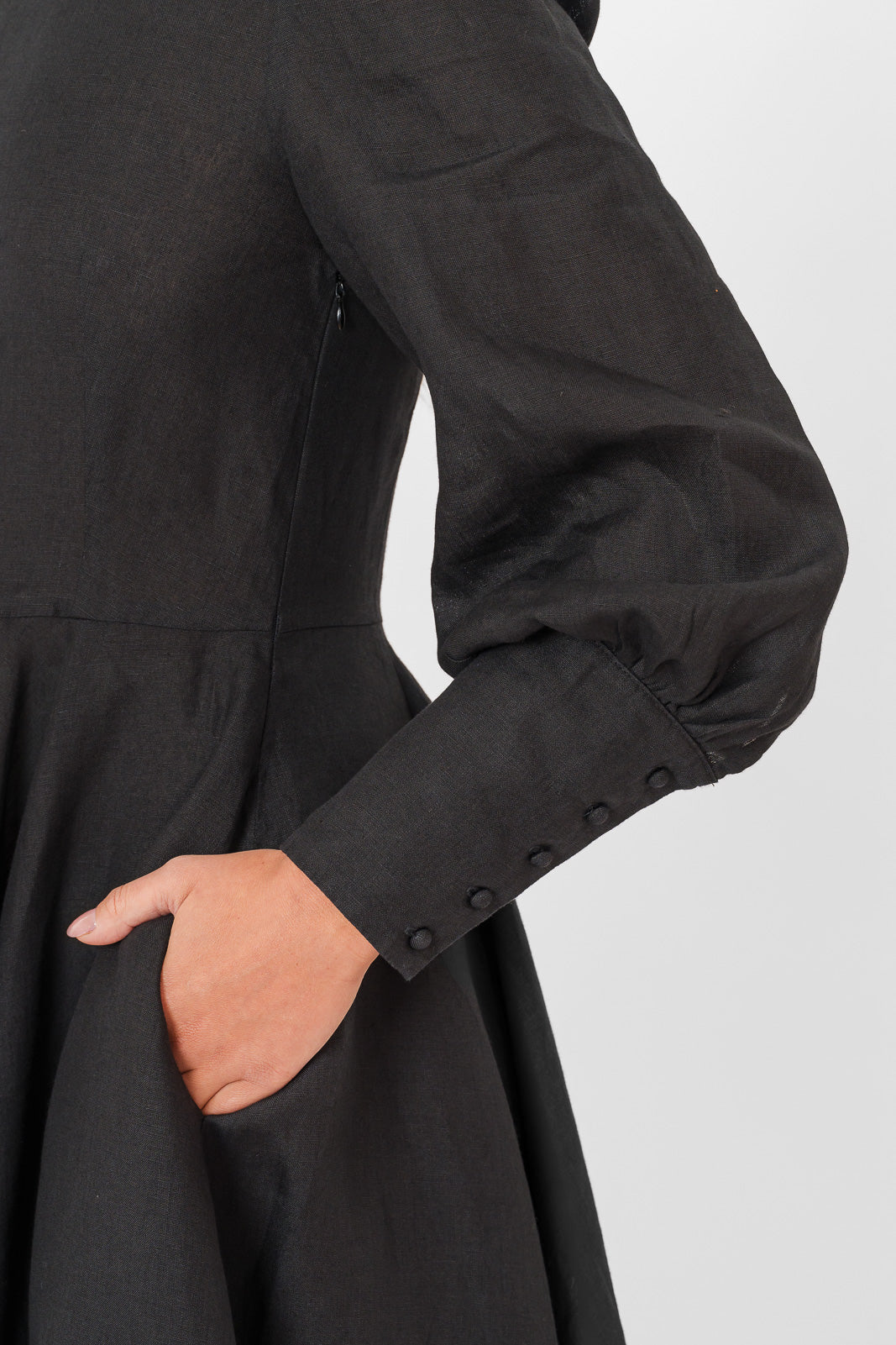 Hawthorn Dress, Long Sleeve, Black Pansy
#color_black-pansy