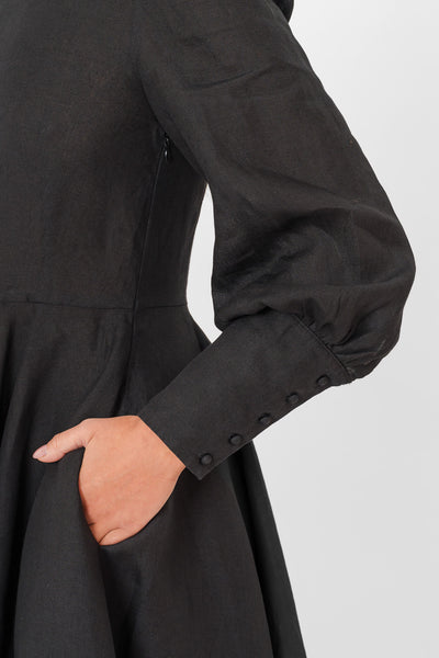 Hawthorn Dress, Long Sleeve, Black Pansy
#color_black-pansy