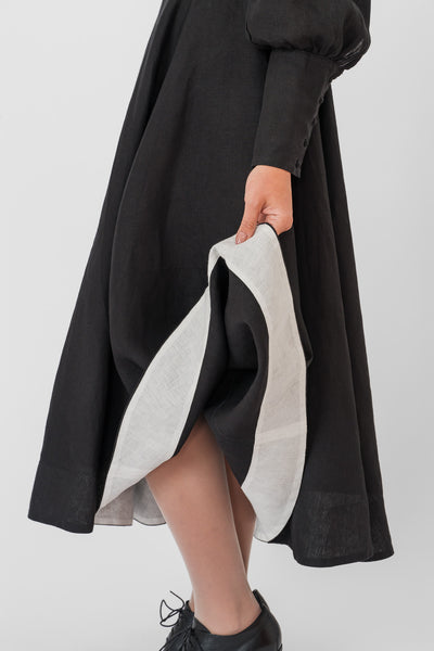 Hawthorn Dress, Long Sleeve, Black Pansy
#color_black-pansy