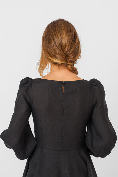 Hawthorn Dress, Long Sleeve, Black Pansy
#color_black-pansy