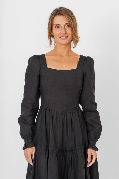Sorrel Dress, Long Sleeve, Black Pansy
#color_black-pansy