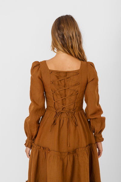 Sorrel Dress, Long Sleeve, Warm Brown
#color_warm-brown