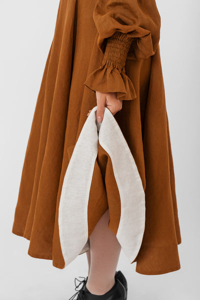 Briar Dress, Long Sleeve, Warm Brown
#color_warm-brown