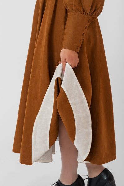 Hawthorn Dress, Long Sleeve, Warm Brown
#color_warm-brown