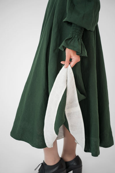 Briar Dress, Long Sleeve, Evergreen
#color_evergreen