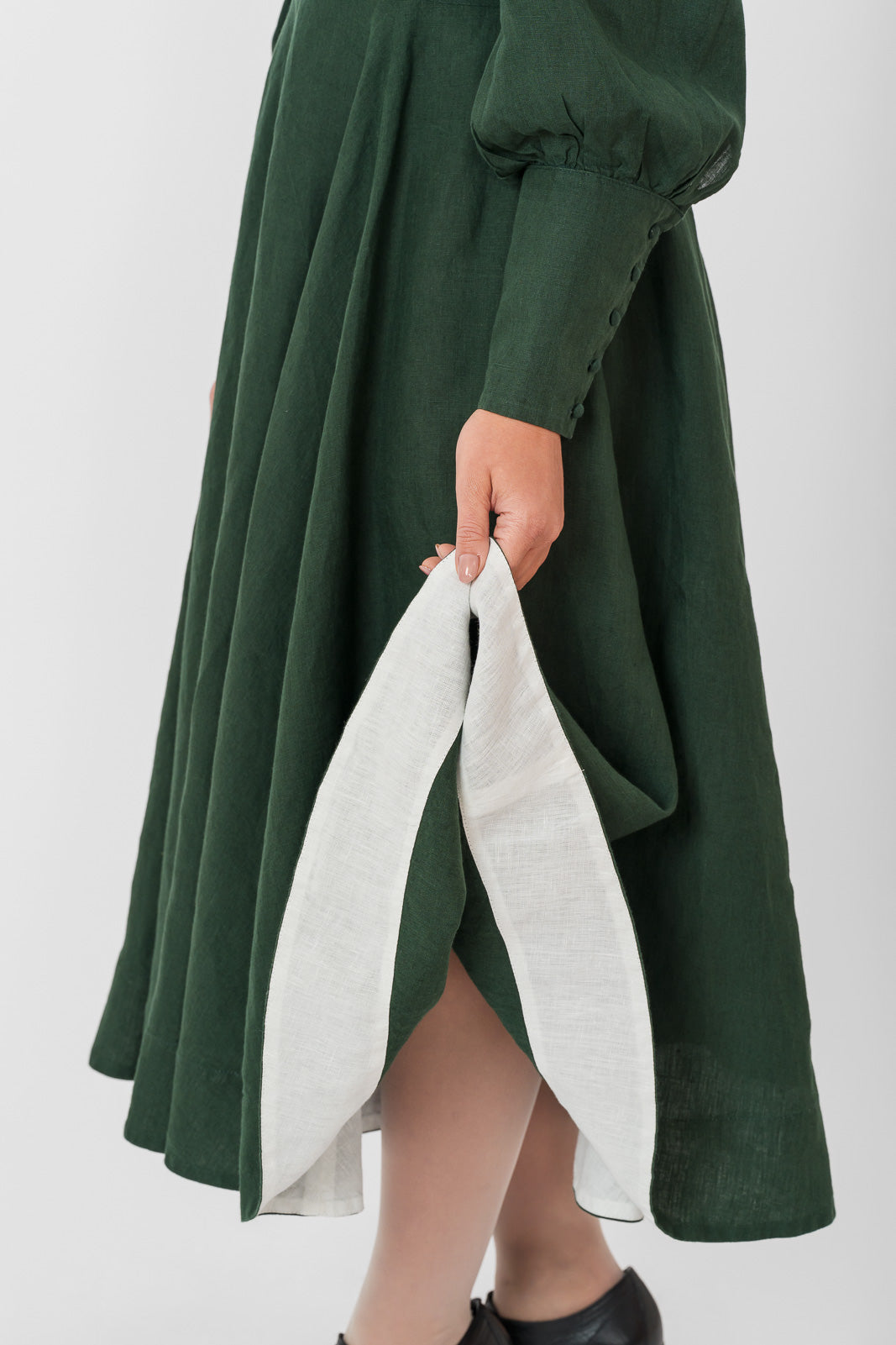 Hawthorn Dress, Long Sleeve, Evergreen
#color_evergreen