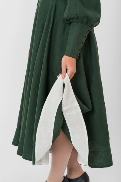 Hawthorn Dress, Long Sleeve, Evergreen
#color_evergreen