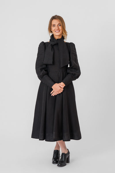 Hawthorn Dress, Long Sleeve, Black Pansy
#color_black-pansy