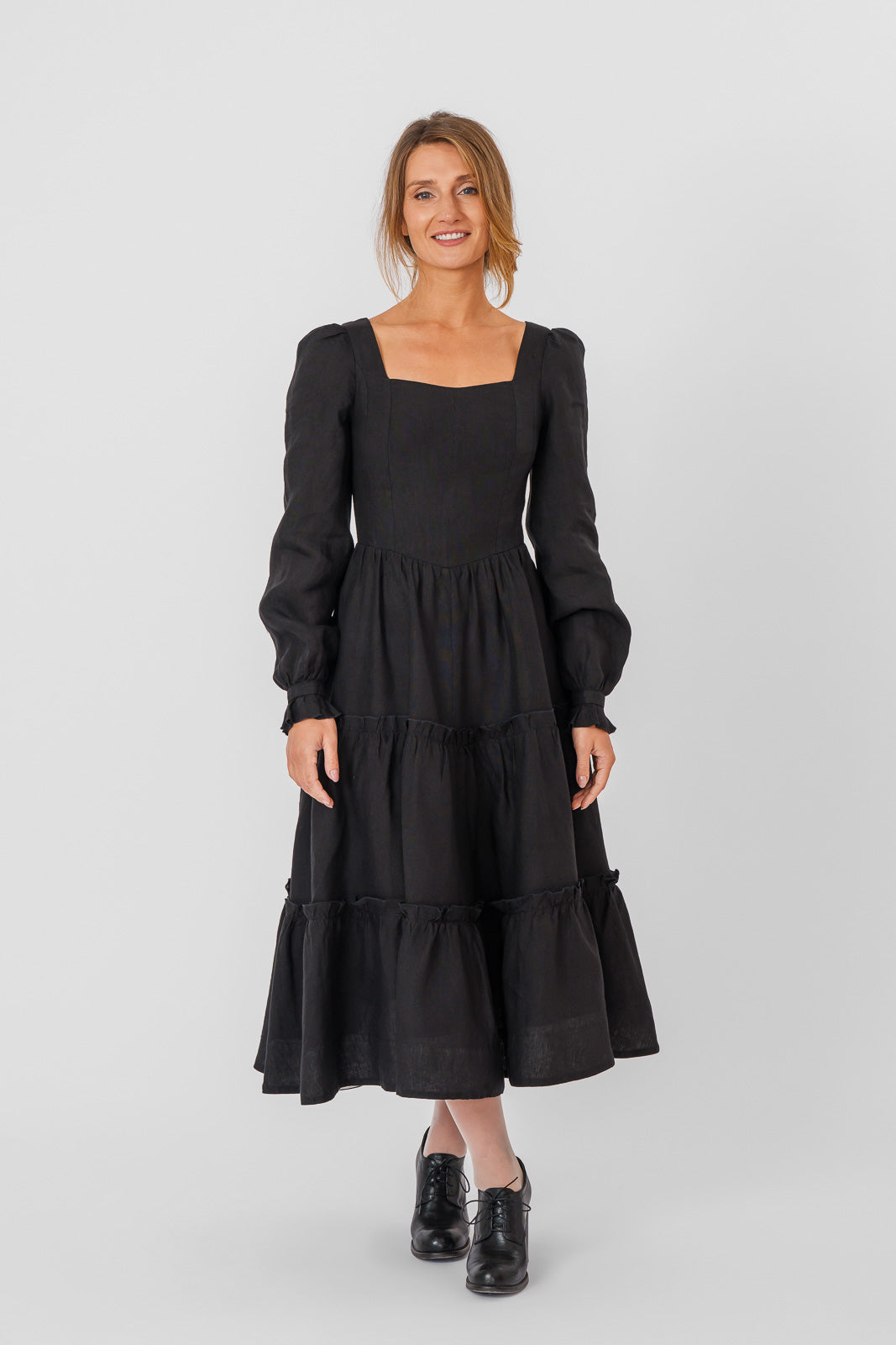 Sorrel Dress, Long Sleeve, Black Pansy
#color_black-pansy