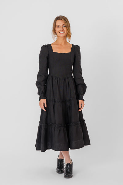 Sorrel Dress, Long Sleeve, Black Pansy
#color_black-pansy