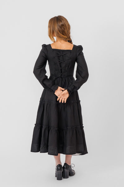 Sorrel Dress, Long Sleeve, Black Pansy
#color_black-pansy