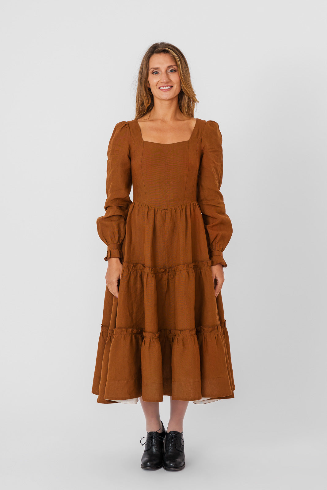 Sorrel Dress, Long Sleeve, Warm Brown
#color_warm-brown